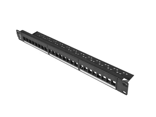 Пач панел, Lanberg patch panel blank 24 port 1U for keystone modules, black