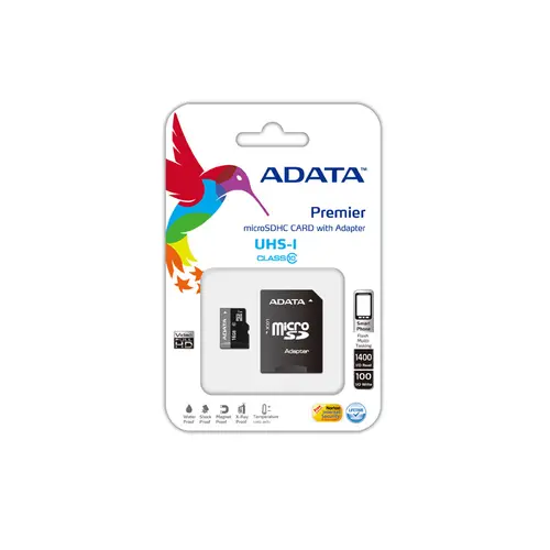 Памет, ADATA 32GB MicroSDHC UHS-I CLASS 10 (with adapter)