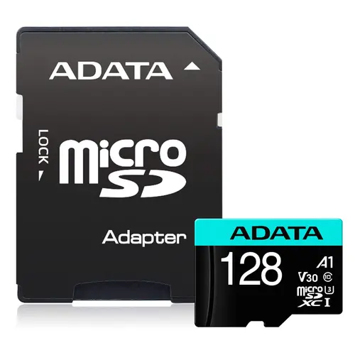 Памет, ADATA 128GB MicroSDXC UHS-I U3 V30S (with adapter)