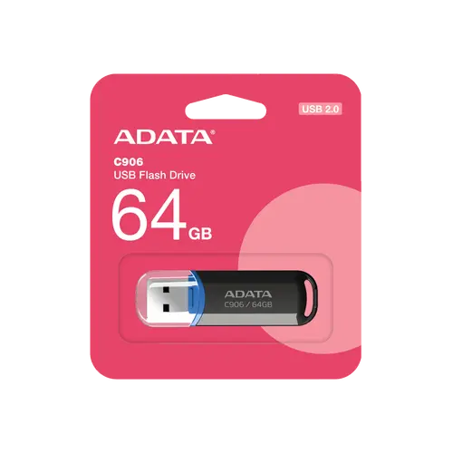 Памет, ADATA C906 64GB USB 2.0 Black