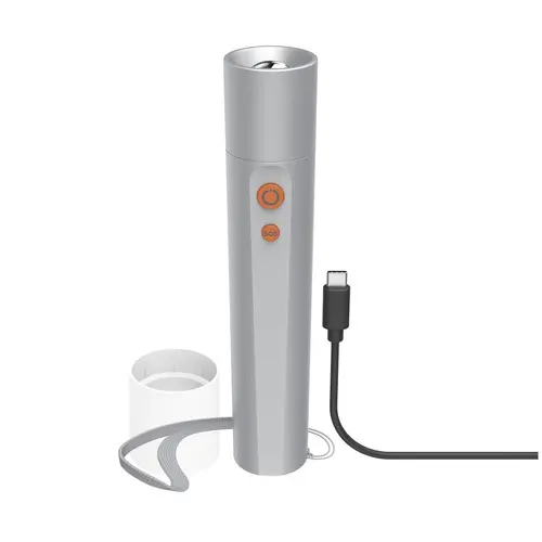 HAMA LED Фенер FL350-C, презареждащ се, алуминиев, 4 режима + SOS