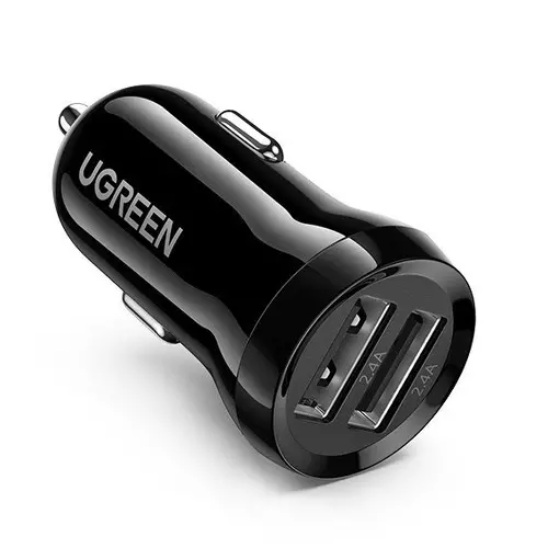 ЗАРЯДНО ЗА КОЛА 2xUSB A,24W UGREEN - ЧЕРЕН
