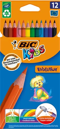 МОЛИВИ 12 ЦВЯТА EVOLUTION BIC