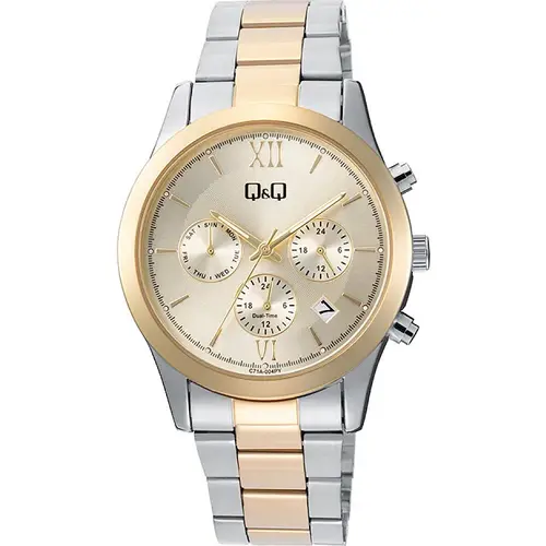 Дамски аналогов часовник Q&Q Dual-Time - C71A-004PY