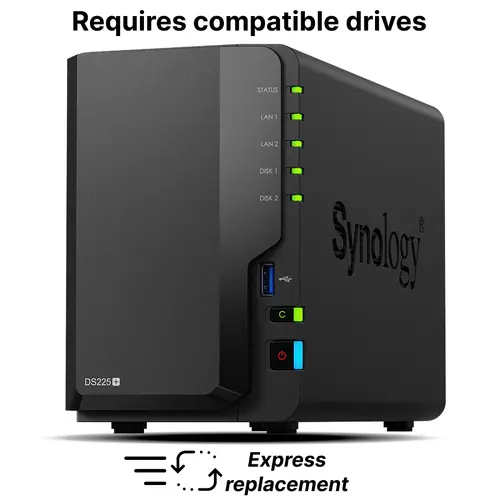 2-bay Synology NAS server for Small and Medium Business DS225+ 2-bay Synology NAS server for Small and Medium Business DS225+