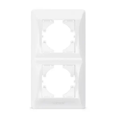 ДВОЙНА ВЕРТИКАЛНА РАМКА VF-BNFR2V-W BINERA VIDEX - БЯЛ