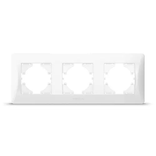 ТРОЙНА ХОРИЗОНТАЛНА РАМКА VF-BNFR3H-W BINERA VIDEX - БЯЛ