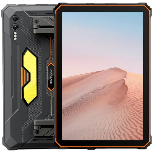 Blackview Rugged Tab Active 10 Pro 10.95-inch FHD+IPS 1920x1200 90Hz Corning 3th 12GB/512GB MT6878 Octa-core 2.5GHz 50MP Front/108MP+20MP Rear Camera infared nught vision 30000mAh NO Charging Android 14 up to 15 NFC Camping lights MIL-STD-810H Orange