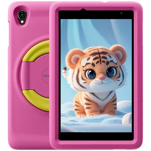 Blackview Tab A5 Kids, tablet, 8.0-inch 800x1280 HD+ IPS, Unisoc Tiger T310, 3GB + 64GB, LPDDR4 +EMMC5.1, 5100mAh; NO Charge, 4G:FDD:B1/B3/B7/B8/B20/B19, DokeOS_P 4.0 Based on Android 14, Pink