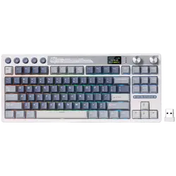 ROYAL KLUDGE RK M87 Ocean Blue Gaming Keyboard Cream switch