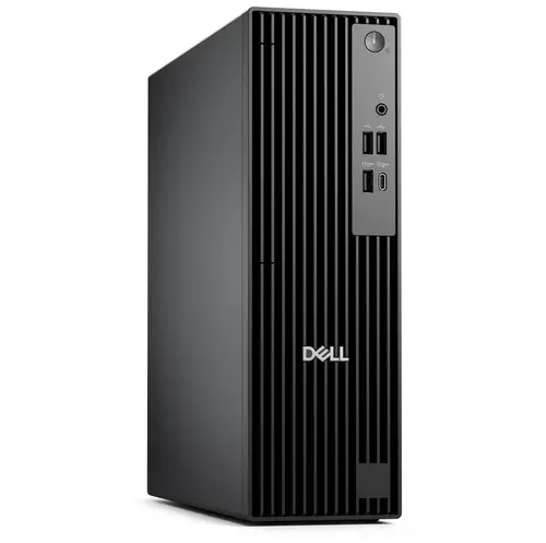Настолен компютър, Dell Pro Slim QCS1250, Intel Core Ultra 5 235 (13 TOPS NPU, 14 cores, up to 5.0GHz), 16GB: 1 x 16GB, DDR5, up to 5600 MT/s, 512GB SSD, Integrated Graphics, Wi-Fi 6E, Bulgarian Keyboard&Mouse, 180W, Win 11 Pro, 3Y PS