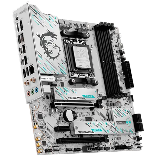 MSI B850M GAMING PLUS WIFI, mATX, Socket AM5, 4x DDR5 Dual Channel DDR5 up to 8200(OC)MHz, 2x PCIe x16 slot, 2x M.2 slot, 3x USB 5Gbps, 3x USB 10Gbps, 2x USB 10Gbps Type-C, HDMI, DP, 7.1 HD Audio, 5G LAN, WiFI 7, BT, 3Y