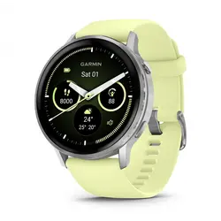 Garmin Venu® 4 - 45 мм - Venu® 4 - 45 мм, Silver с Citron силиконова каишка 010-03014-02