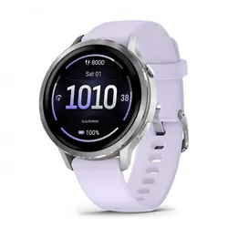 Garmin Venu® 4 - 41 мм - Venu® 4 - 41 мм, Silver с Periwinkle силиконова каишка 010-03013-01
