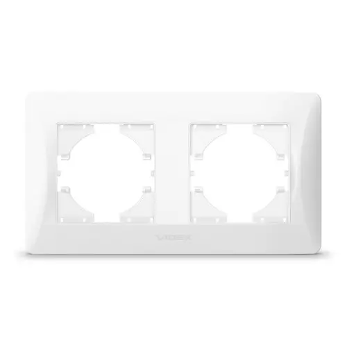 ДВОЙНА ХОРИЗОНТАЛНА РАМКА VF-BNFR2H-W BINERA VIDEX - БЯЛ