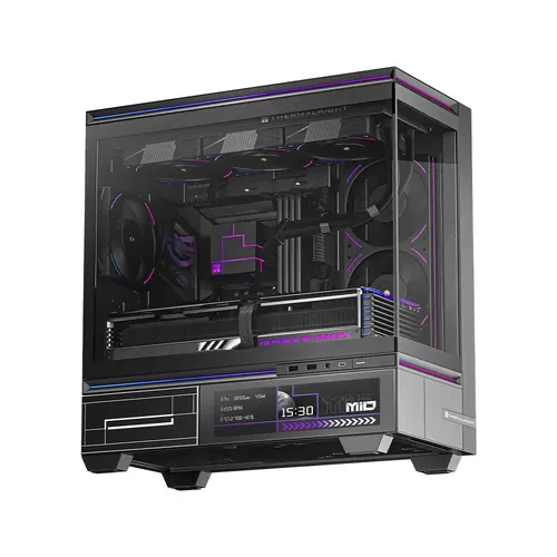 Thermalright кутия Case mATX - TL-M10 Vision Black - 9.16 inch LCD Display, USB-C