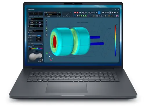 Лаптоп, Dell Pro Max 18 Plus MB18250, Intel Ultra 7 265HX, vPro (13TOPS NPU, 20 cores, up to 5.30 GHz), 18" QHD+ (2560x1600) 500 nits, 32GB: 2x16GB 6400 MTs DDR5, 1TB SSD, NVIDIA RTX PRO 2000 8GB GDDR7, 8MP IR Cam and Mic, Wi-Fi 7, FPR, Backlit Kb, Win11 Pro