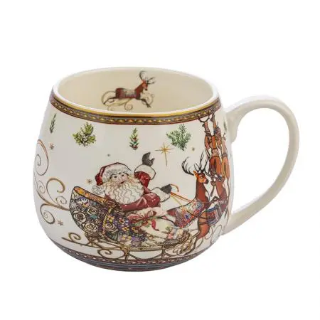 Коледна чаша - Дядо Коледа с шейна