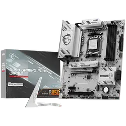 MSI B850 GAMING PLUS WIFI6E, ATX, Socket AM5, 4x DDR5 Dual Channel up to 8200(OC)MHz, 2x PCIe x16 slot, 2x M.2 slot, 4x USB 5Gbps, 3x USB 10Gbps, 1x USB 10Gbps Type-C, HDMI, DP, 7.1 HD Audio, 2.5G LAN, WiFI 6E, BT, 3Y