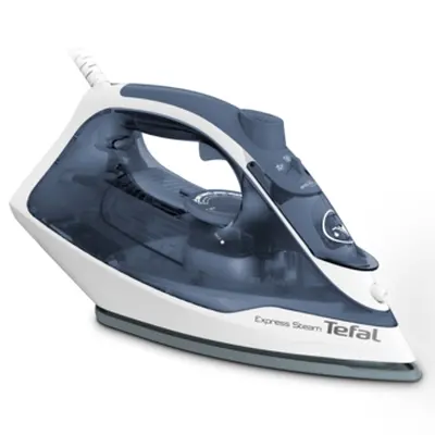 Ютия, Tefal FV2837E0 Express Steam, blue, 2400W, 35g/min, shot 165g/min, AD, water tank 270 ml, Ceramic soleplate