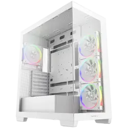 DeepCool CG580 4F WH V2, Mid Tower, Mini-ITX/Micro-ATX/ATX, Rear Connector support, 2xUSB3.0, 1x Type-C Gen2, 1xAudio, 3x120mm ARGB Reverse Fans, 1x120mm ARGB Fan, Tempered Glass, Mesh Panel, White, R-CG580-WHADA4-G-2, 2Y