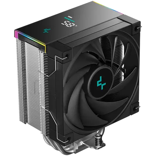 DeepCool AK500S DIGITAL SE, CPU Air Cooler, 1x120mm FK120 PWM FDB Fan, ARGB, Digital Display, 5 Heatpipes, Fluid Dynamic Bearing, Black, LGA1851/1700/1200/1151/1150/1155, AMD AM5/AM4, 125x96x160 mm(LxWxH), R-AK500S-BKADMN-GJD, 3Y