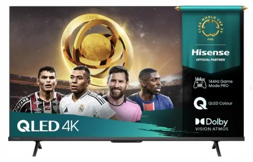 Телевизор, Hisense 43" E7Q Pro, 4K Ultra HD 3840x2160, QLED, Quantum Dot, 144Hz, HDR 10+ adaptive, HLG, Dolby Vision, DTS Virtual X, Smart TV, WiFi 5GHz, WiFi Direct, BT, Anyview Cast, 3xHDMI, 2xUSB, LAN, CI+, DVB-T2/C/S2, Black