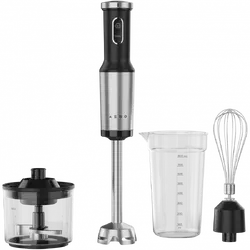 Hand Blender, 1200W in CB, Black, Tiger Teeth Cutter, Whisk, Food Processor, Cup