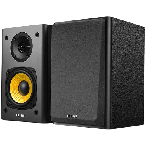 Edifier R1000T4 2.0 Bookshelf Speakers, BT V5.0, RCA, 0.5-inch Tweeters, 4-inch Drivers, 24W (RMS), Control Buttons, Black