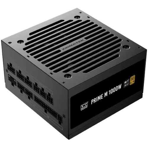 Xigmatek Prime M 1000W (80+Gold 230V EU, ATX3.1 & PCI-E 5.1, LLC D2D & APFC, 120mm Fan, Full Modular, EU Cord, Color Box)