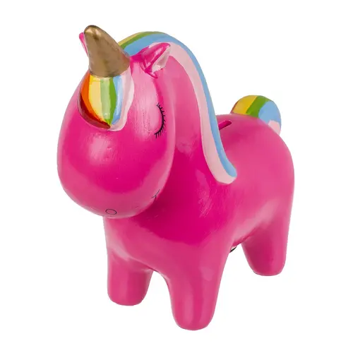 Керамична касичка Unicorn, розова
