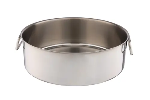 Тава неръждаема, кръгла ø40/11.5cm- дълбока, с дръжки