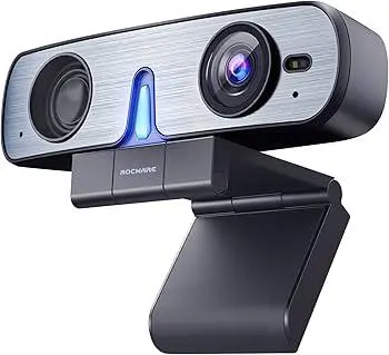 ROCWARE RC08P Уеб камера 2K,90 градуса,4x зуум, USB 2.0,USB-C