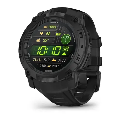 Garmin Instinct® 3 – 50 мм, AMOLED, Tactical Edition - Instinct® 3 – 50 мм, AMOLED, Tactical Edition - Black с Black каишка 010-03020- Garmin Instinct® 3 – 50 мм, AMOLED, Tactical Edition - Instinct® 3 – 50 мм, AMOLED, Tactical Edition - Black с Black каишка 010-03020-