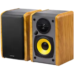 Edifier R1010BT Bookshelf Speakers, Bluetooth V5.1, Dual RCA Inputs, 4-inch  Mid-Bass Drivers 0.5-inch Tweeters, 24 W RMS, Brown
