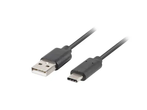 Кабел, Lanberg USB-C(M) ->  USB-A (M) 2.0 cable 0.5m, black
