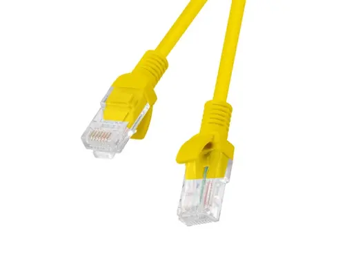 Кабел, Lanberg patch cord CAT.6 0.5m, yellow