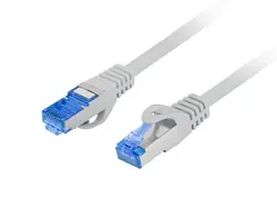 Кабел, Lanberg patch cord CAT.6A FTP LSZH CCA 1m Fluke Passed, grey