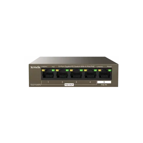 Комутатор , SWITCH TENDA TEG1105PD 5P GB