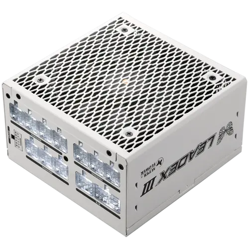 Super Flower Leadex III Gold 850W ATX 3.1 80 Plus Gold, Fully Modular, Flat White Cables, 140mm Fan, White, 7 Year Warranty
