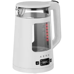 AENO Electric Kettle EK6: 1850-2200W, 2L, Strix, Square-shaped body, Transparent lid, High Resistant Glass, LED-Illumination, Auto Power Off, Dry tank Protection