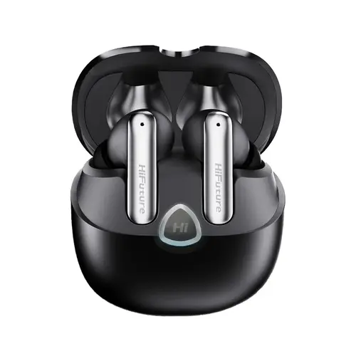 Слушалки, HiFuture SonicAir Black, 4MICS ENC, 35 Hours Playtime,  Wireless 5.3, 10MM Driver, Soft Bass, Comfort Fit
