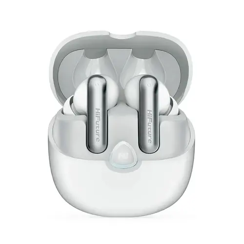 Слушалки, HiFuture SonicAir White, 4MICS ENC, 35 Hours Playtime,  Wireless 5.3, 10MM Driver, Soft Bass, Comfort Fit