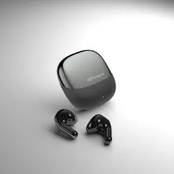 Слушалки, HiFuture ChromeBuds Metallic Grey, Metallic Charge Case, 4 MICS ENC, Wireless 5.4, Up to 6 Hours Battery Life by one charge, IPX5, Ultra Bass, Up to 30 Hours Battery Life Combined