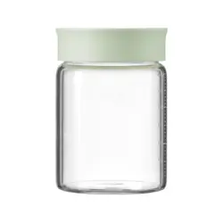 BUYDEEM Glass storage box 500ml x3, model CS1013, color Cozy Greenish