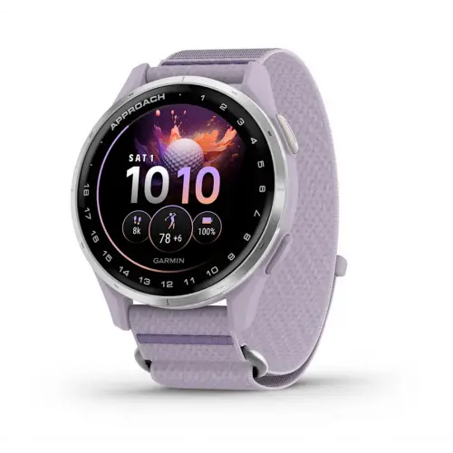 Garmin Approach® J1 - Silver алуминиев безел с lilac ComfortFit каишка 010-03898-10
