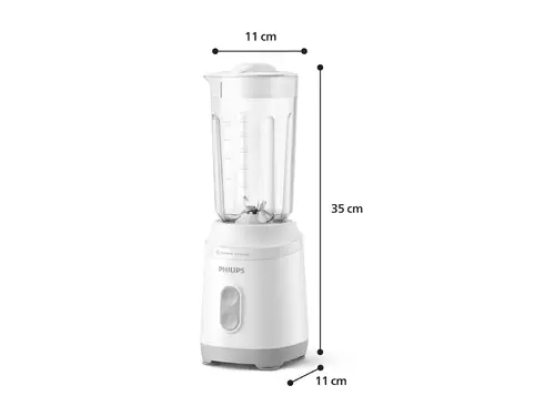 PHILIPS Мини Блендер Series 3000 350W ProBlend 2 настройки на скоростта бял