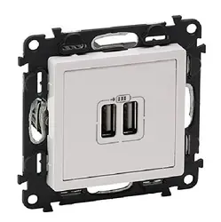 РОЗЕТКА 2хUSB ЗАРЯДНО VALENA LIFE LEGRAND - БЯЛ