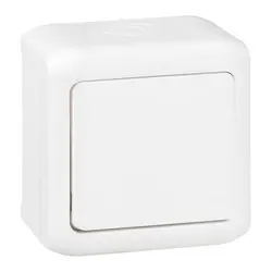 БУТОН 6A ЗА ОТКРИТ МОНТАЖ FORIX LEGRAND - БЯЛ
