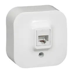 РОЗЕТКА RJ45 UTP КАТЕГОРИЯ 5Е ЗА ОТКРИТ МОНТАЖ FORIX LEGRAND - БЯЛ